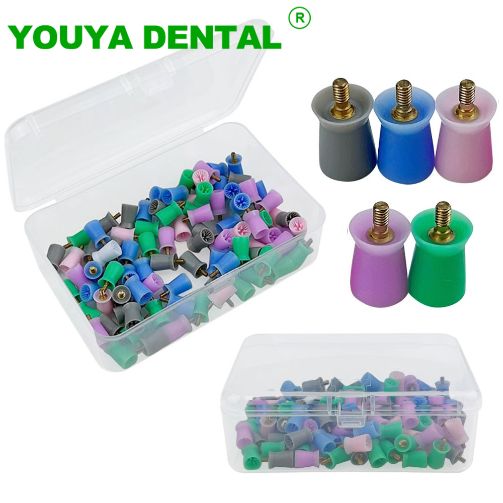 Orbital Polisher Da - 100pcs/Box Dental Prophylaxis Brush Cup Colorful
