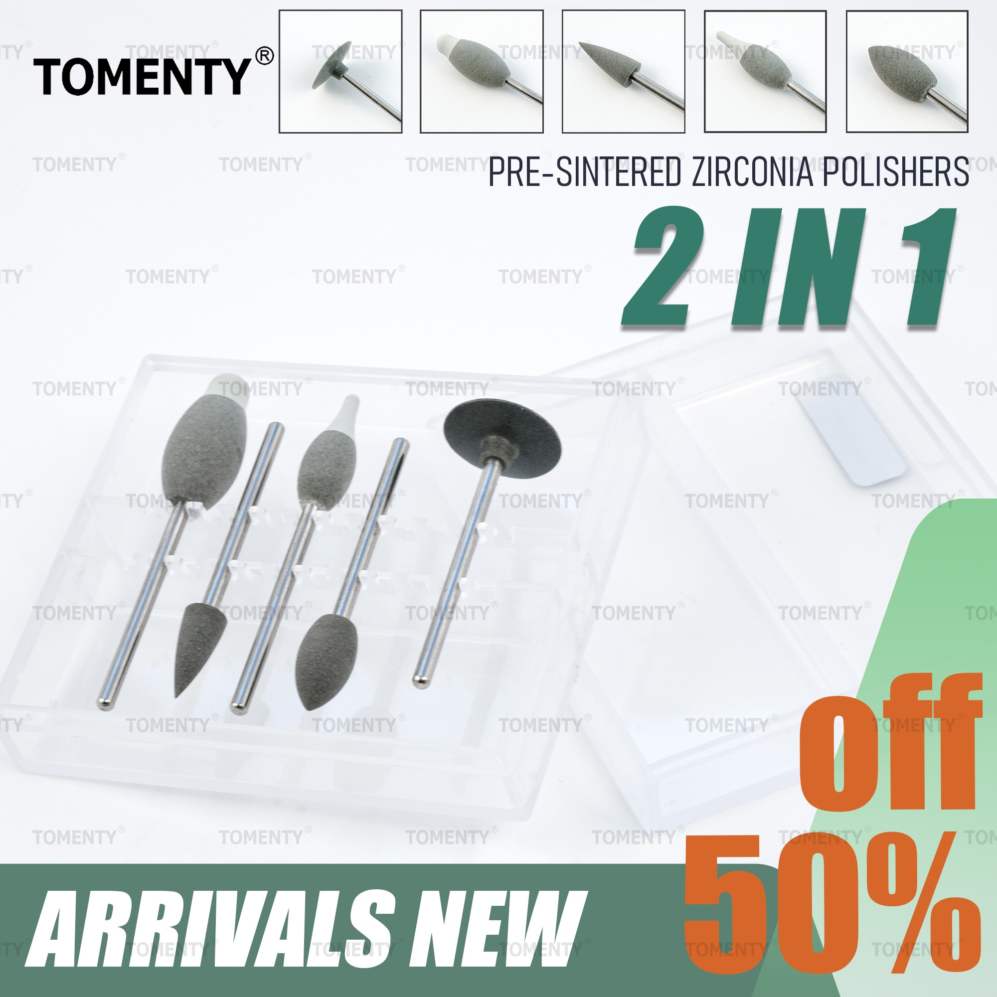 TOMENTY 5Pcs Dental Lab Polish – обзор и цена Orbital Polisher Da