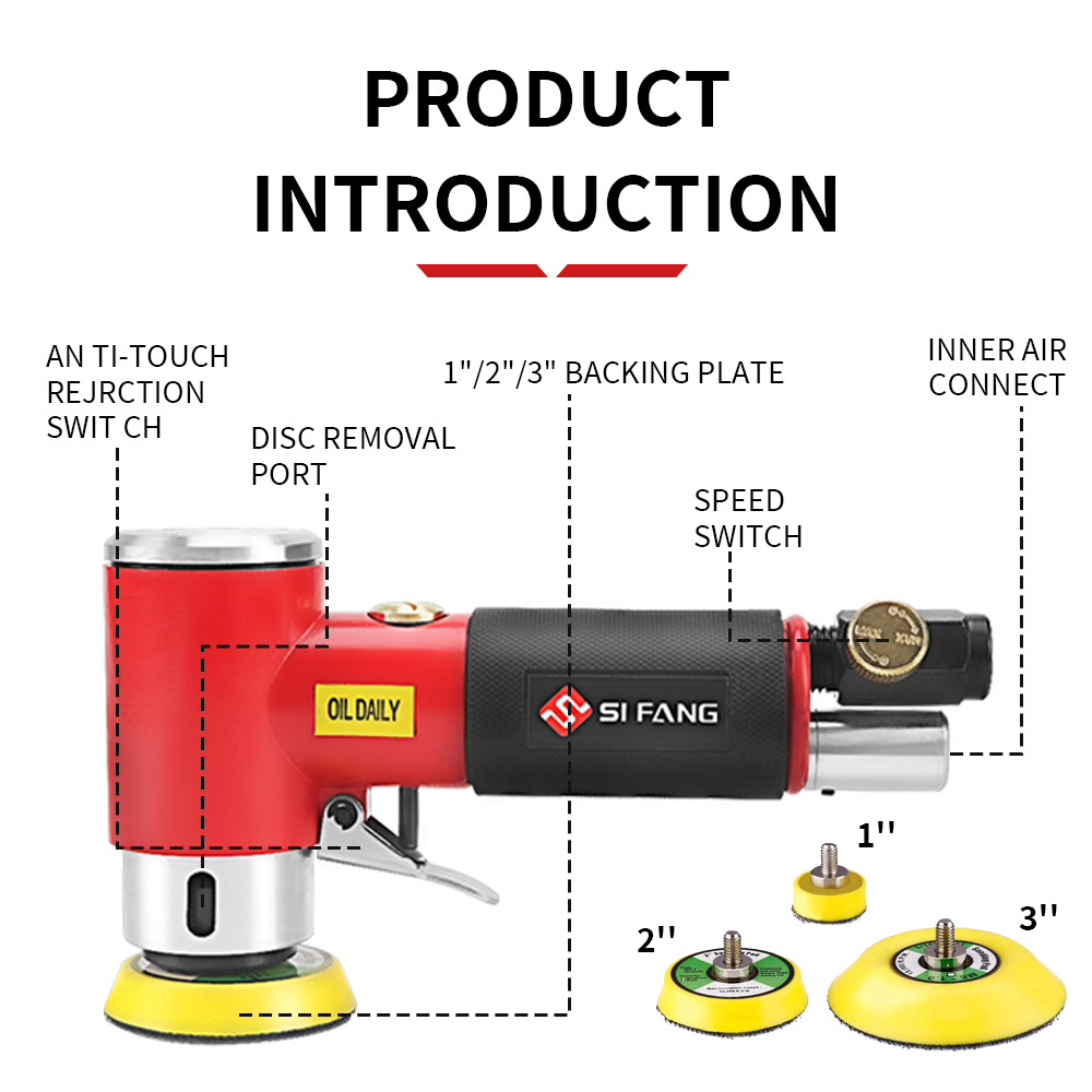 SIFANG Random Orbit Air Sander – обзор и цена Orbital Polisher Da
