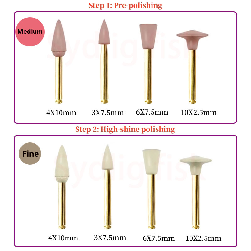6/8Pcs Dental Rubber Polisher  – обзор и цена Orbital Polisher Da